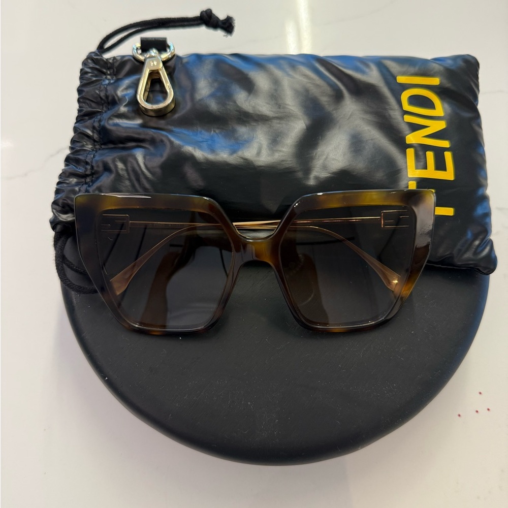 Fendi Brown Sunglasses with Black Accents